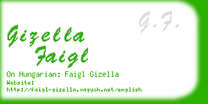 gizella faigl business card